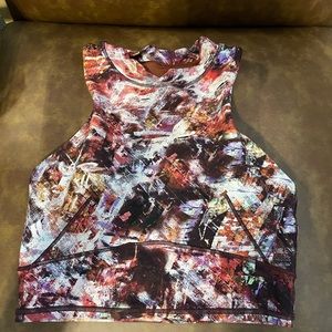 LuluLemon multi colored crop top/long bra